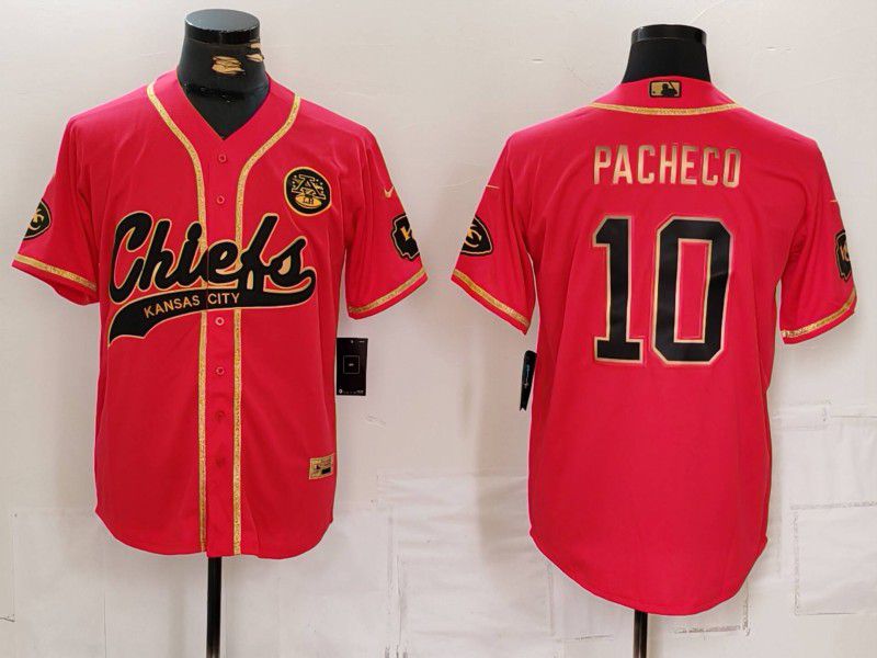 Men Kansas City Chiefs #10 Pacheco Red Three generation joint name 2024 Nike Limited NFL Jersey style 1->kansas city chiefs->NFL Jersey